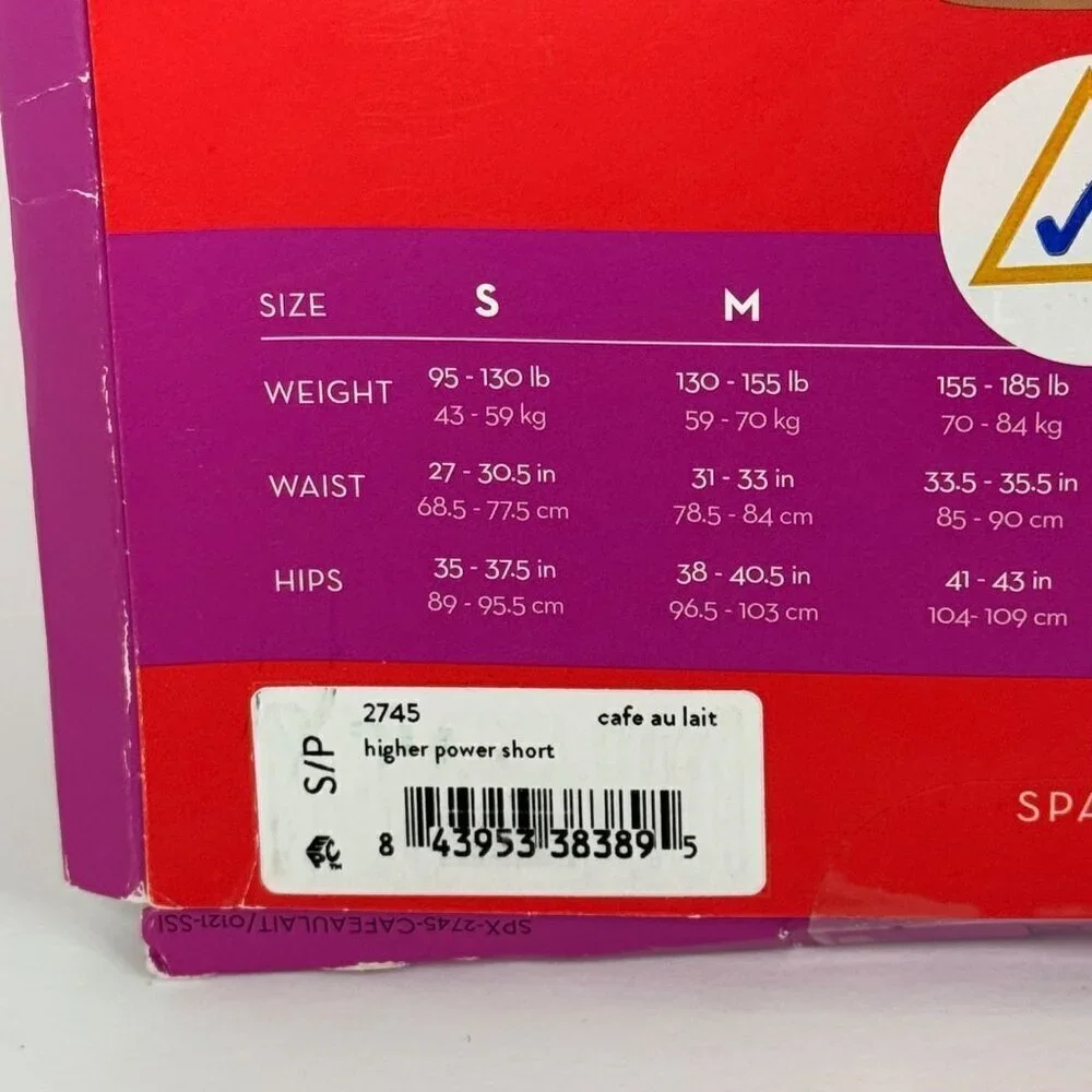 Spanx NWOT Higher Power Short SM Cafe Au Lait Shapewear 6